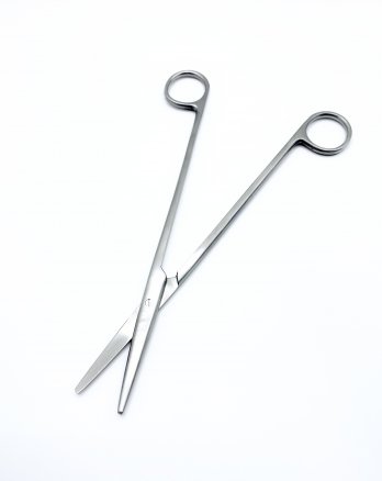 Ножиці по Metzenbaum, анатомічні, для розтину м'яких тканин, прямі, тупокінцеві. Довжина 20 см